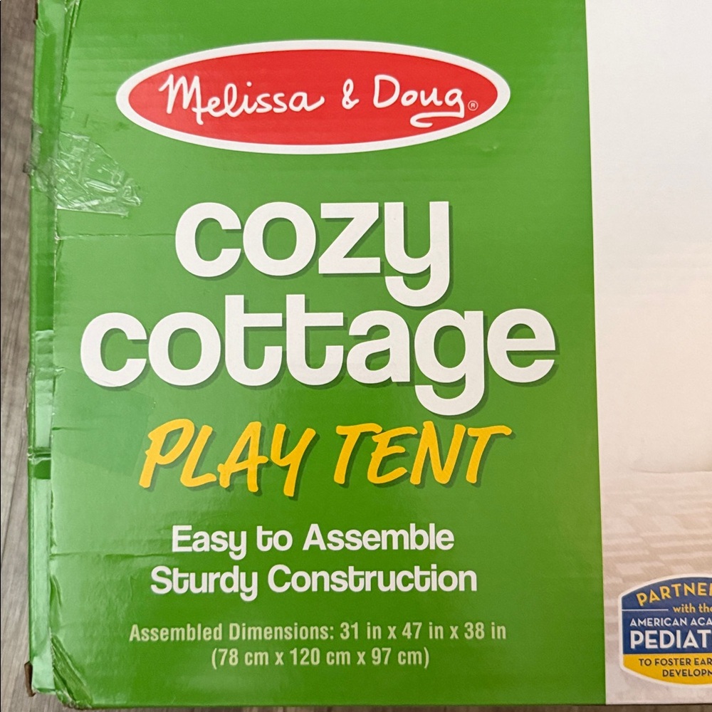 Melissa & Doug Cozy Cottage Play Tent - Green and Blue - Picture 2 of 2